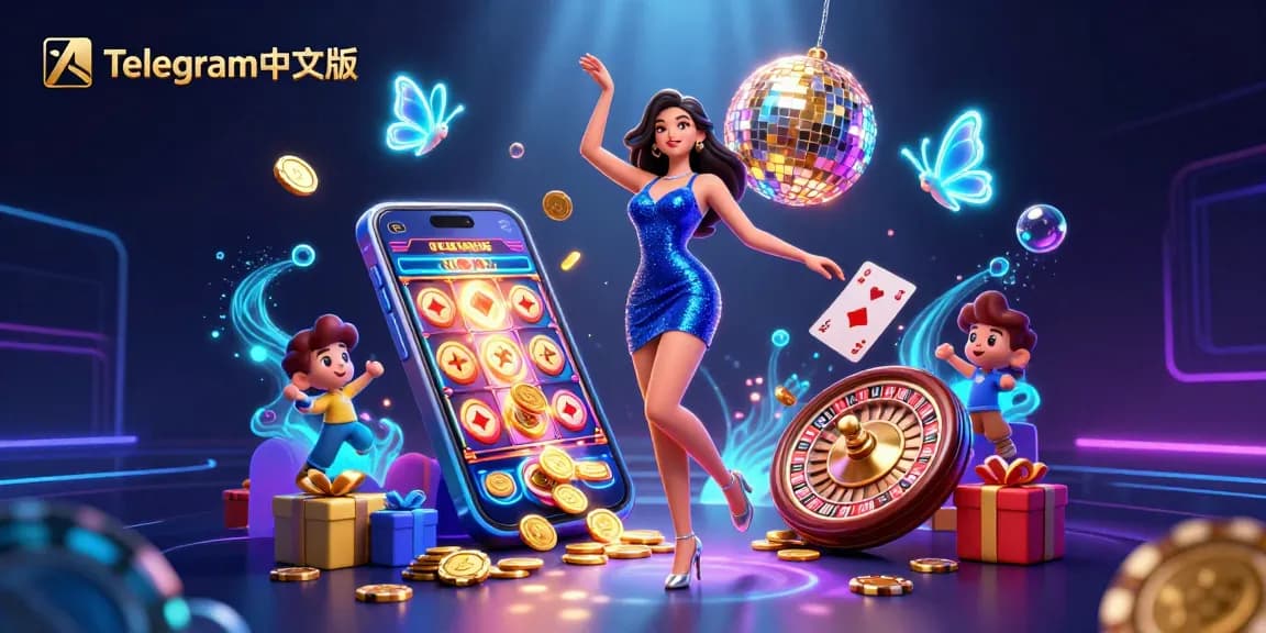 在充满活力的游戏元素和乐趣的兴奋赌场场景中与Telegram中文版互动。