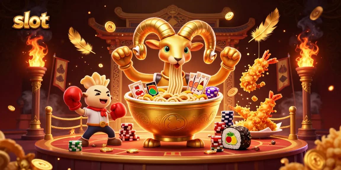 Spin the slot reels with vibrant characters in a dynamic casino scene featuring gold coins.