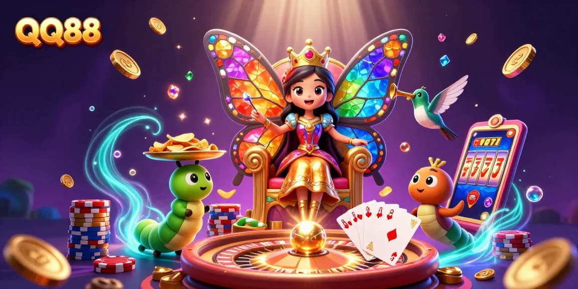 Experience thrilling gameplay at QQ88 with vibrant slots and dynamic casino elements.