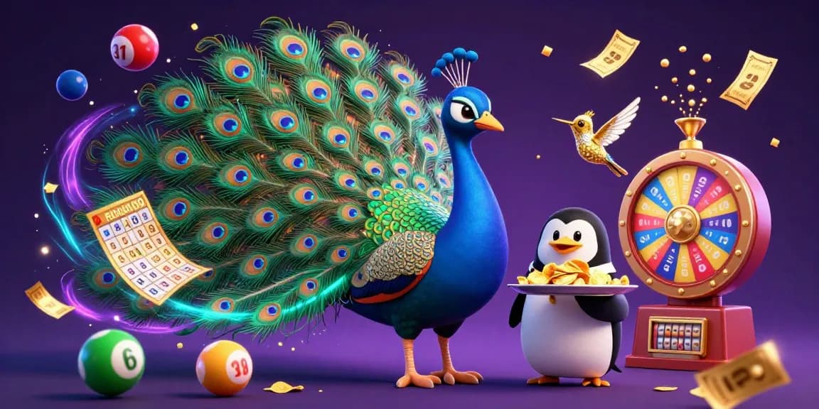 Engage with the vibrant world of ysl through a lively lottery scene featuring animated characters.