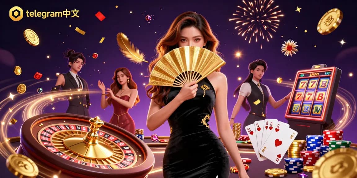 与telegram中文互动，金币和轮盘飞速旋转，营造出赌场场景的生动庆祝氛围。