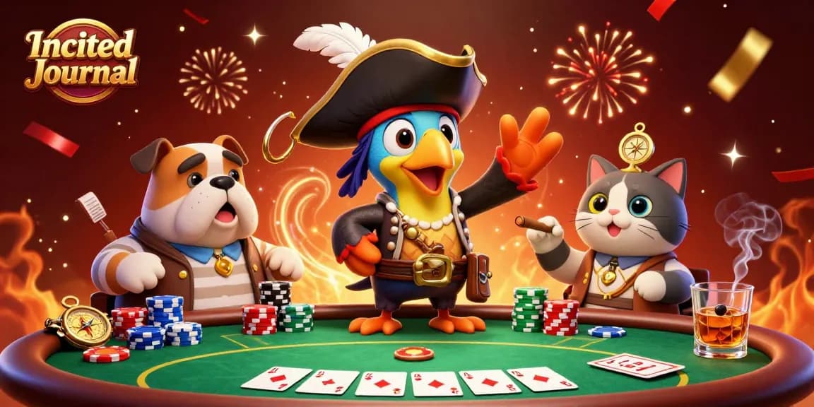 Experience thrilling poker action with Incited Journal's vibrant 3D gambling scene.