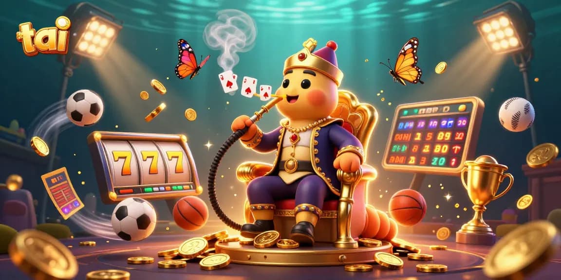 Experience tai iwin with a vibrant 3D casino illustration featuring engaging game elements.