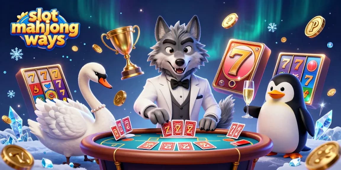 Experience slot mahjong ways in this vibrant casino scene with engaging characters and dynamic elements.