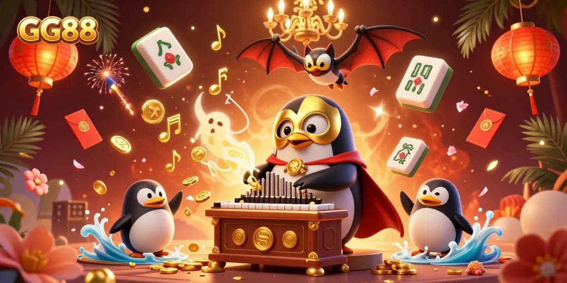 Experience GG88 with a vibrant casino-themed illustration highlighting golden coins, luck, and dynamic games.