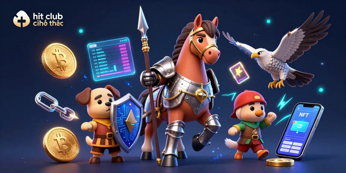 Engage in thrilling gameplay at hit club chính thức with a vibrant 3D casino scene showcasing knights and crypto.