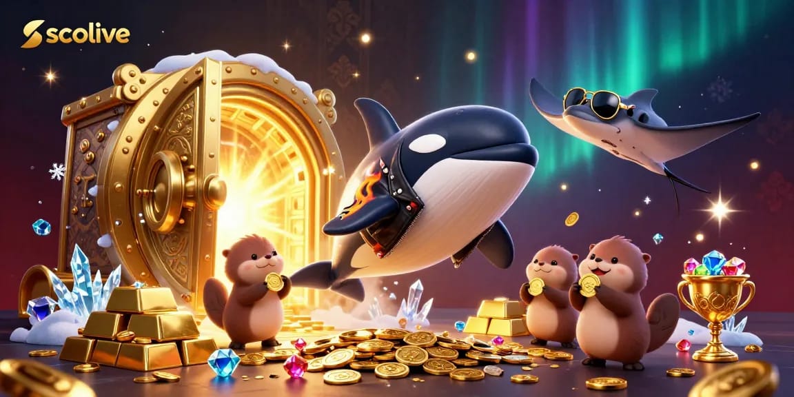 Socolive challenges players with a thrilling gaming scene filled with animated characters and treasures.
