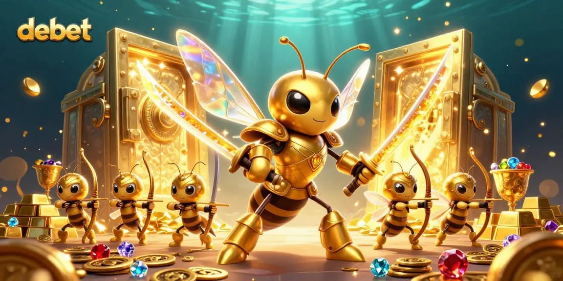 Engage with debet and experience exhilarating casino adventures in this vibrant 3D illustration.