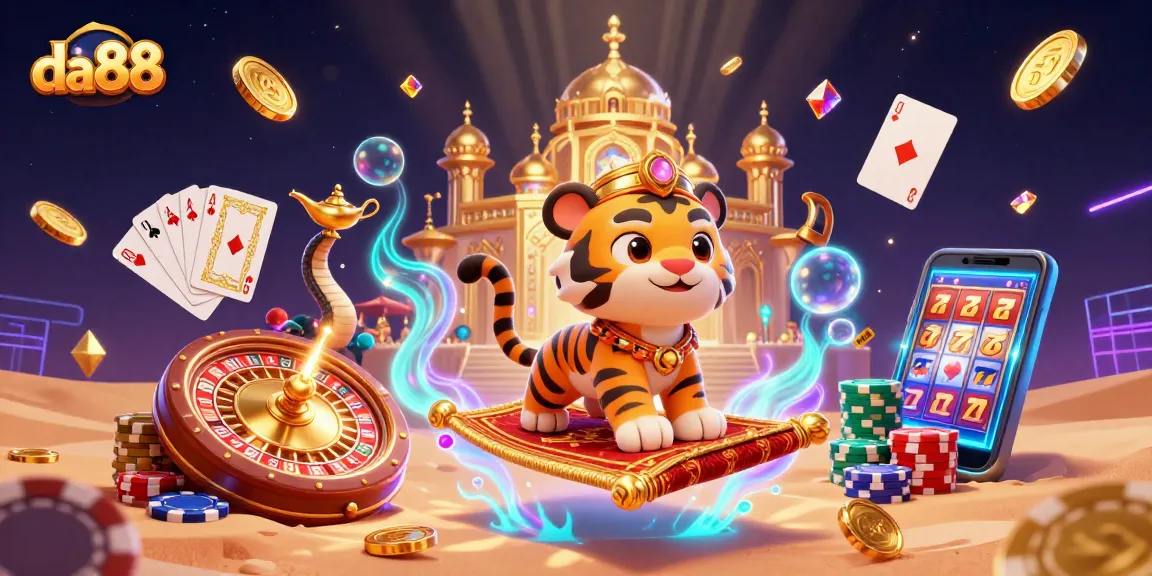 Win big with da88's dazzling 3D casino adventure featuring a sultan and rich gaming elements.
